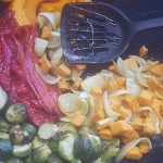 Zucchini,Gurke,Fenchel mit Baba ganuosh-Dressing