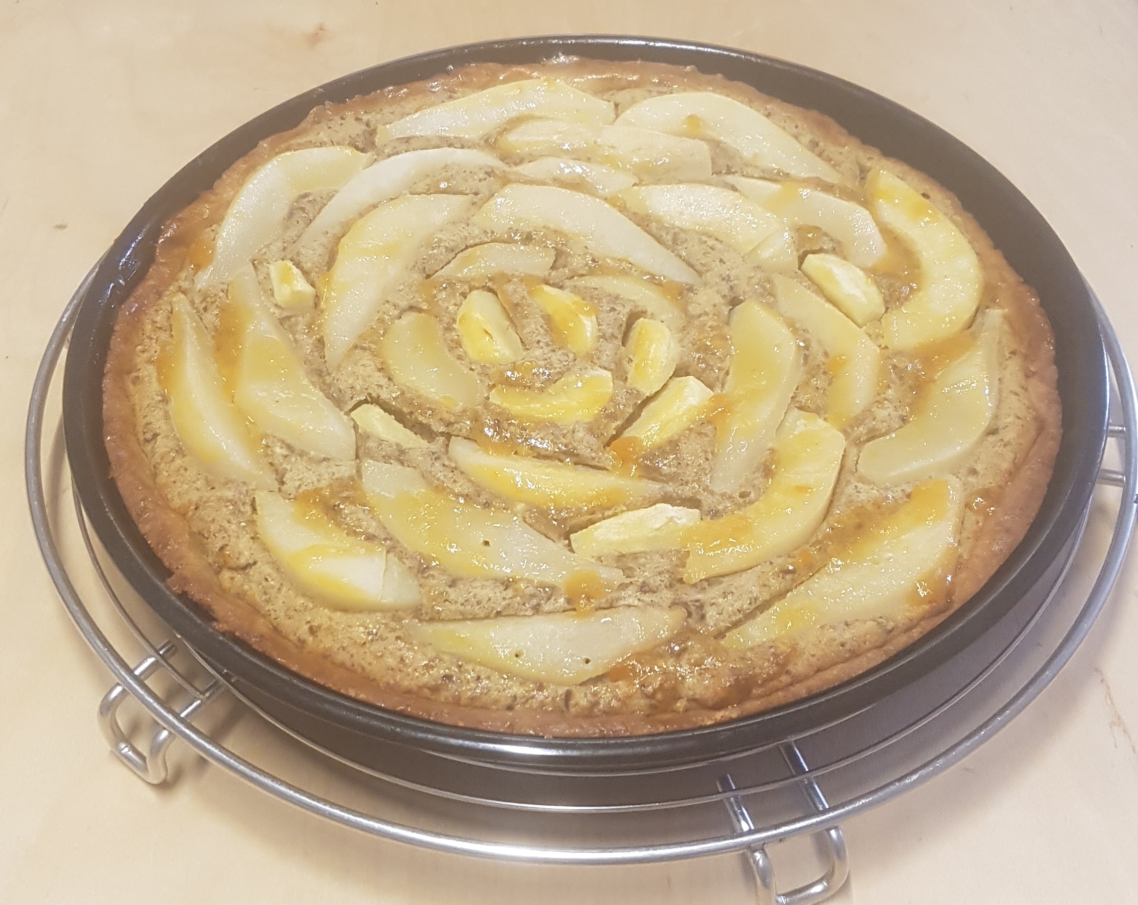 Maroni-Haselnuss-Birnen-Tarte